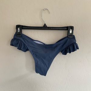Navy blue ruffled bottoms